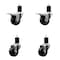 Service Caster 3'' SS Phenolic Swivel 1-3/4'' Expand Stem Caster Set 2 Total Lock Brakes, 4PK SCC-SSEXTTL20S314-PHS-2-S-2-134 - alternate 1
